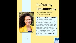 Reframing Philanthropy Reparations Repair and Responsibility with Aria Florant [upl. by Ihsar]