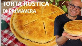 Torta RUSTICA di PRIMAVERA torta salata senza ricotta ALLE VERDURE [upl. by Meekah133]