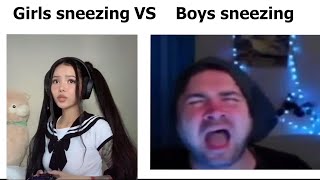 girls sneezing vs boys sneezing [upl. by Lissi406]