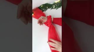 DIY fabric wreath christmasdecorations wreathdiy [upl. by Latsryk]