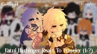 Fatui Harbinger React To Traveler 1 ✧ Genshin Impact ✧ Credit On Description ✧ Kreyyluvv [upl. by Tehcac672]