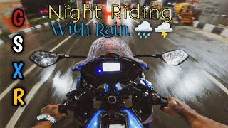 Night Ride With 🏍️ SUZUKI GSXR 150 💥🌧️🌩️ 23  MR FARARI IMRAN suzuki gsxr [upl. by Selinda985]