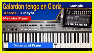 Como tocar en Piano Galardon tengo en Gloria [upl. by Av737]