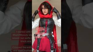 Making a Ruby Rose cosplay from RWBY for MCM London  volume 79  wig styling cosplaying [upl. by Diarmid]