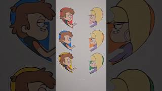 Gravity Falls Dipper and Pacifica Heart Matching Challenge shorts art viral [upl. by Rosemaria]