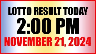 Lotto Result Today 2pm November 21 2024 Swertres Ez2 Pcso [upl. by Ygief43]