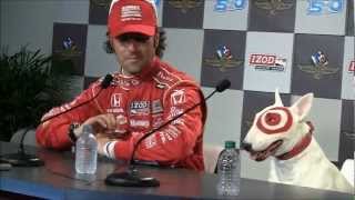 Indy 500 Target mascot Bullseye upstages race winner Franchitti [upl. by Steady678]