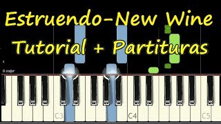 ESTRUENDO NEW WINE Piano Tutorial Cover Facil  Partitura PDF Sheet Music Easy Midi [upl. by Weir]