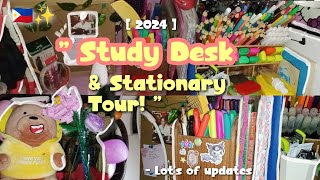 2024  STUDY DESK TOUR AND STATIONARY UPDATES 📚 Philippines [upl. by Retha]