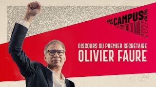 CamPuS24  Discours du Premier secrétaire Olivier Faure [upl. by Imoyik]