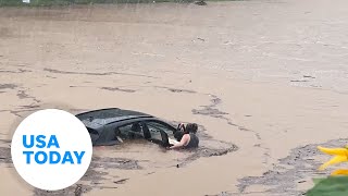 Roads shut down due to flash flooding in parts of Connecticut  USA TODAY [upl. by Ziagos43]