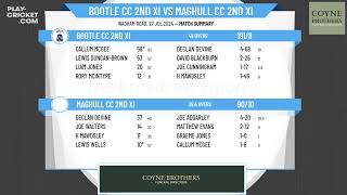 Bootle CC 2nd XI v Maghull CC 2nd XI [upl. by Powe464]