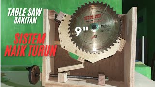 table saw rakitan lift system dari circular saw edon 1851 DIY [upl. by Seko256]