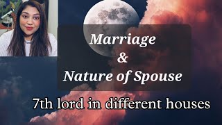 Marriage amp Nature of Spouse 7th lord in different houses [upl. by Nwahsav678]