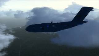 C17 Globemaster landing at Phuket HKT FSX [upl. by Marjana]