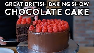 Chocolate Fudge Cake from The Great British Baking Show  Binging with Babish [upl. by Ocsecnarf]