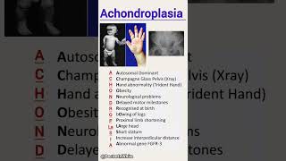 Achondroplasia mnemonic  medicine viralvideo achondroplasia [upl. by Esiouqrut198]