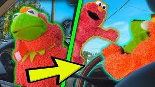 Kermit the Frog TRICKS Elmo with Elmo Halloween Costume AGAIN [upl. by Winni]