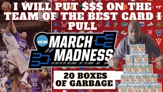 Betting on the team of the BEST CARD I pull from 20 Boxes of 2022 Chronicles Draft for March Madness [upl. by Ardnic]