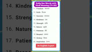 daily use english words with hindi meaning 1120  english speaking practice english shorts [upl. by Meredithe223]