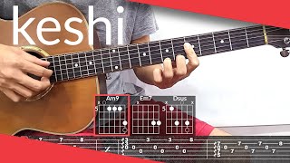 onoffonoff keshi Guitar Tutorial  Tab Chords [upl. by Kinchen844]