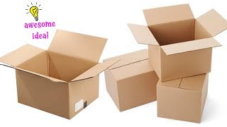 6 SURPRISING WAYS TO TRANSFORM CARDBOARD BOX BEST REUSE IDEA [upl. by Adnorrehs]