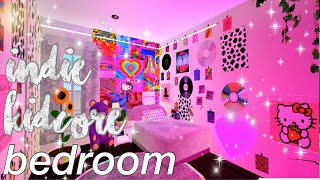 Indie Kidcore Bedroom Bloxburg SpeedbuildTour  melendezz [upl. by Zoes]