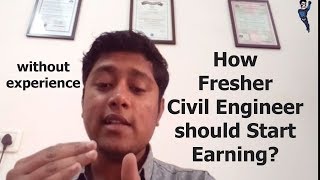 How Fresher Civil Engineer Should Start Earning without experience Er Suraj Laghe in Hindi [upl. by Marice]