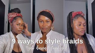 HOW TO STYLE OLD KNOTLESS BRAIDS  UNIQUE AND ELEGANT [upl. by Atinyl]