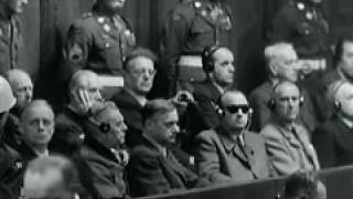 Streicher Rosenberg Keitel in dock at Nuremberg Trial quotNazi Concentration Campsquot film shown [upl. by Brien]