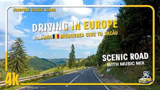 Driving in Europe  Romania Miercurea Ciuc  Bacau  4K 50p  music mix on background [upl. by Bremen]