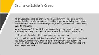 Ordnance Corps Creed [upl. by Niatsirk516]