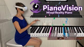 PianoVision  Mixed Reality  Meta Quest 3  Passthrough  Gameplay  Meta Quest 3 [upl. by Akcinat271]