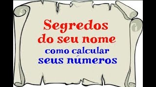 NUMEROLOGIA COMO CALCULAR SEU NOME [upl. by Pena74]