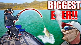 Catching the Biggest Smallmouth Bass EVER on Film with a Glide Bait [upl. by Elynad645]