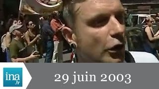 20h France 2 du 29 Juin 2003 Grève des intermittents  Archive INA [upl. by Kan]