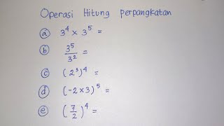 Operasi Hitung Perpangkatan  Matematika SMP [upl. by Aggappe]