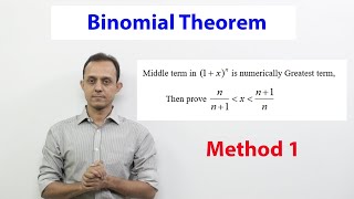 Numerically greatest term SE 2 Middle term is numerically greatest term in the exp of 1x2n [upl. by Hadihahs]