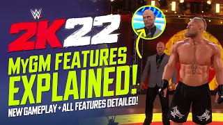 WWE 2K22 MyGM Gameplay  All Features Explained [upl. by Eyanaj840]