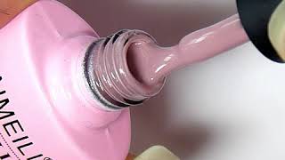 How To Get Light Pink Gel Nails At Home  AIMEILI [upl. by Eckart498]