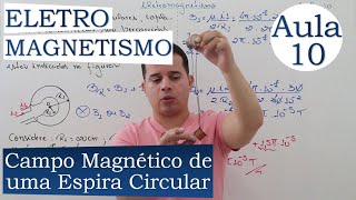 ELETROMAGNETISMO  AULA 10 CAMPO MAGNÉTICO DE UMA ESPIRA CIRCULAR [upl. by Ainolopa459]