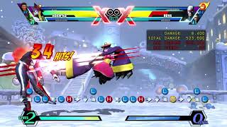 UMVC3 HsienKo Midscreen TAC Infinites All Directions [upl. by Janicki]