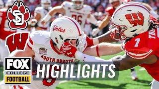 South Dakota Coyotes vs Wisconsin Badgers Highlights  FOX College Football [upl. by Galvin]