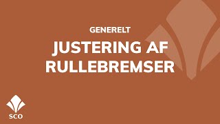 Justering af rullebremser [upl. by Langston349]