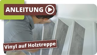 Vinylboden auf Holztreppe kleben [upl. by Trebma]