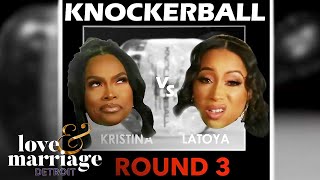 Kristina amp LaToya CLASH at the Knockerball Double Date 🥊  Love amp Marriage Detroit  OWN [upl. by Selda558]