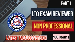 NONPROFESSIONAL DRIVERS LICENSE EXAM REVIEWER 100 ITEMS  LTO EXAM REVIEWER NONPROFESSIONAL Part 1 [upl. by Hudnut]