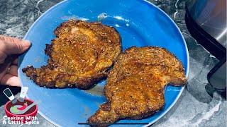 How To Cook The Perfect Ribeye Steak In The Air Fryer [upl. by Oetsira]