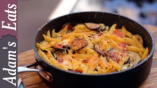 Courgette Zucchini amp mozzarella pasta bake  Vegetarian recipe [upl. by Rue357]