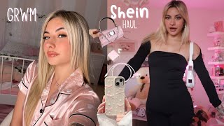 🤍un día conmigo arréglate conmigo girly haul de Shein movie night skincare routine… [upl. by Enilhtak]